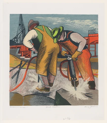 Rock Drillers by Harry Gottlieb, print, 1939