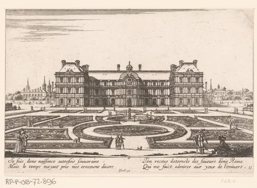 Gezicht op het Palais du Luxembourg by Israël Silvestre, print, 1655