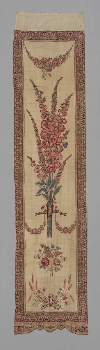 Curtain for Bed Set by France, Nantes, textile, 1701-1800