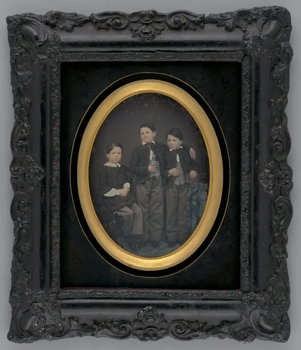 Untitled (Portrait of Three Boys) by Unknown maker, other, 1865