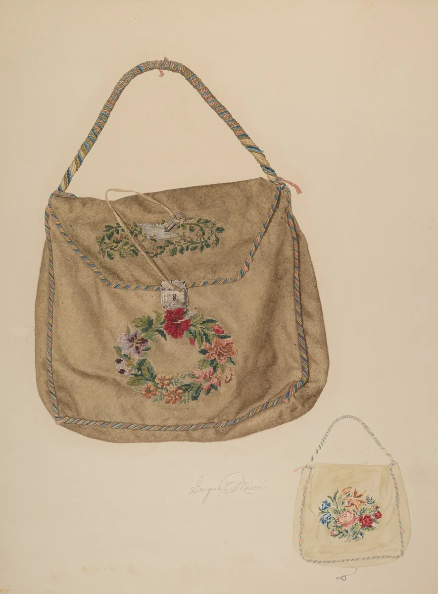 Bag by Georgine E. Mason, index of american design, 1941