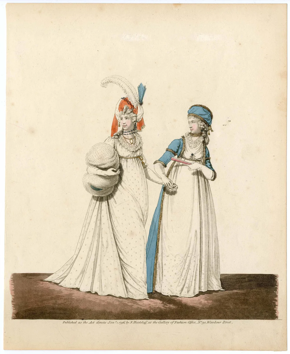 Fashion plate by Nicolaus Heideloff, artwork, 1796