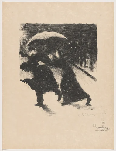 Nocturne (By Night) by Paul Edouard Crébassa, print, 1895
