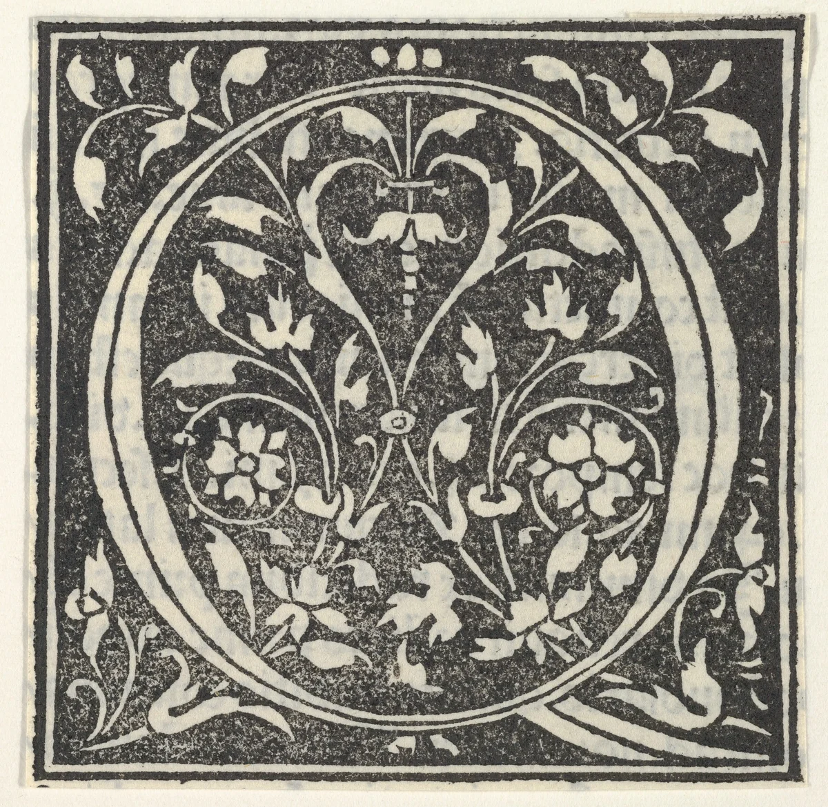 Initial letter Q by anonymous, print, 1490-1499