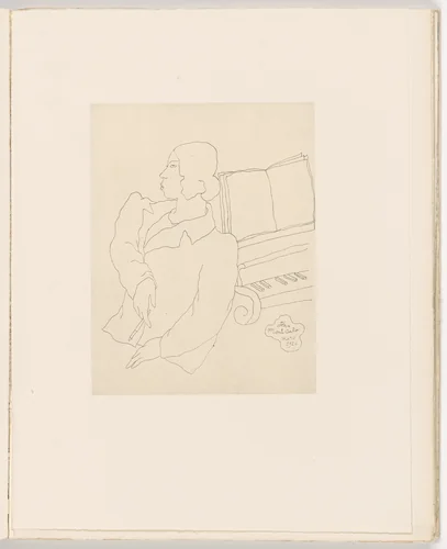 Frontispiece (folio 3) from Les Biches, vol. I by Jean Cocteau, illustrated book, 1924