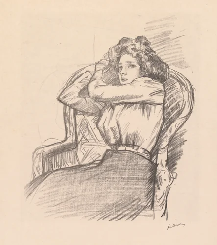 Untitled ("Babette") by Albert de Belleroche, print