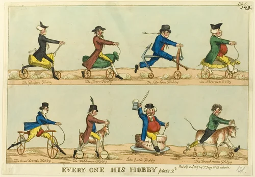 Everyone His Hobby, plate 2 by William Heath, print, 1819