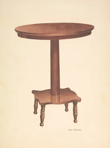 Round Top Table by Violet Hartenstein, index of american design, 1940
