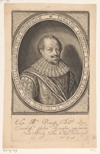 Portret van Johann Friedrich von Württemberg by Unknown, print, 1592-1645