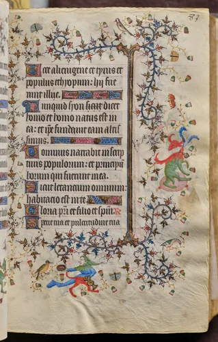 Hours of Charles the Noble, King of Navarre (1361-1425): fol. 42r, Text by Master of the Brussels Initials and Associates, book, 1400-1410