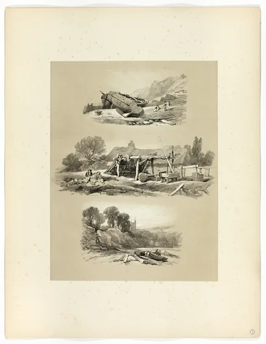 Mumbles, from Picturesque Selections by James Duffield Harding, print, 1859-1860