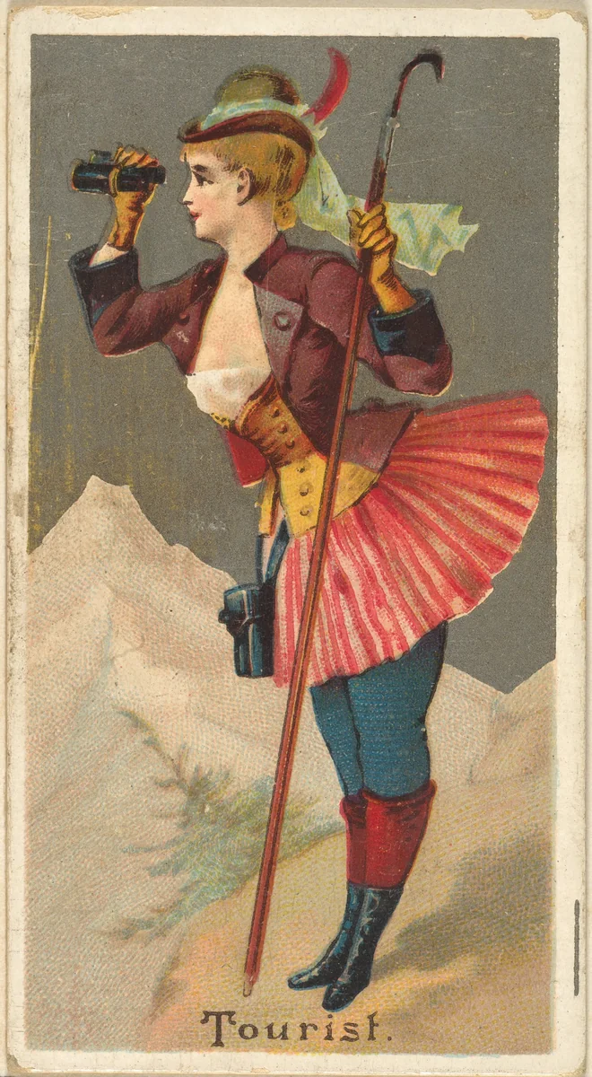 Tourist, from the Occupations for Women series (N166) for Old Judge and Dogs Head Cigarettes by Goodwin & Company, print, 1887