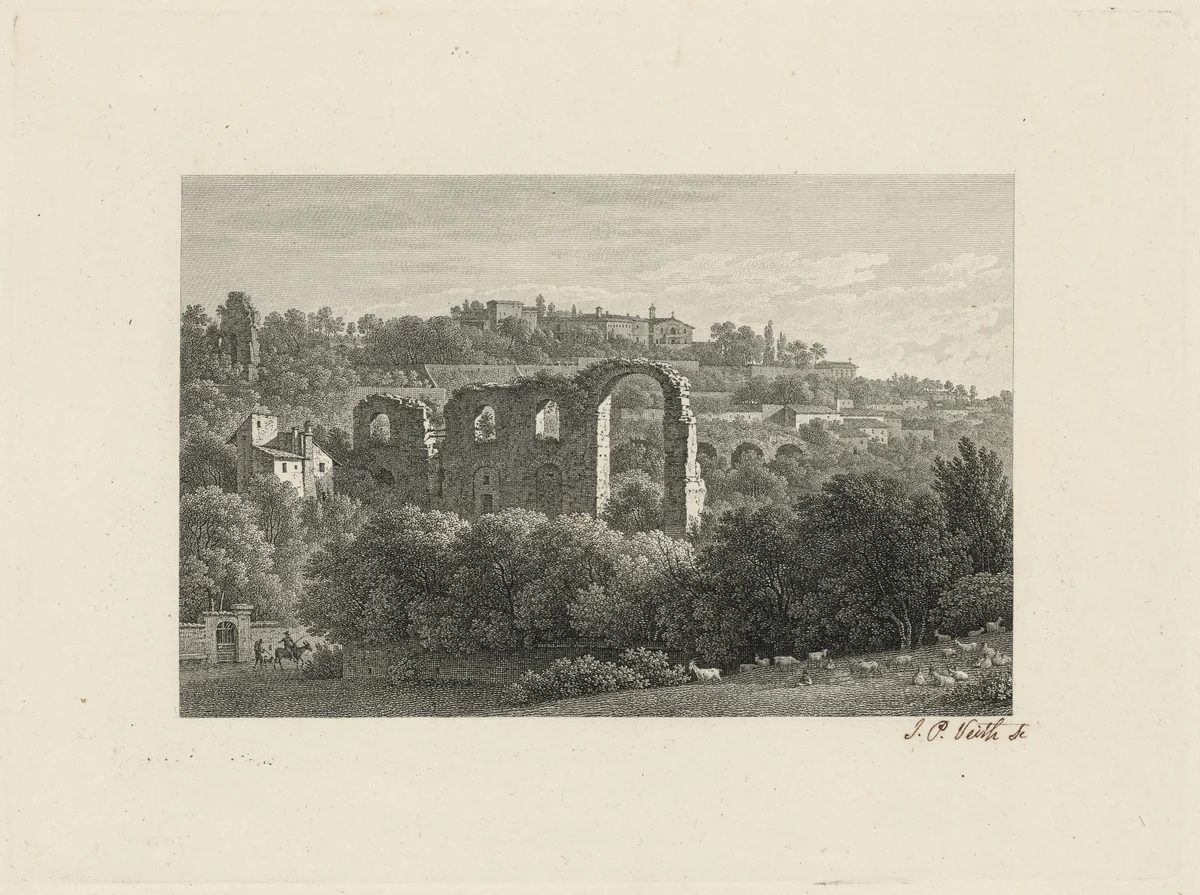 The Capuchin Monastery, above the Villa of the Emperor by Philipp Veith, portfolio, 1824
