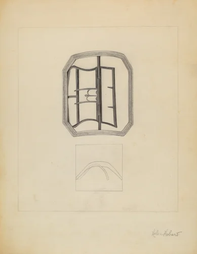 Man's Shoe Buckles by Helen Hobart, index of american design, 1936