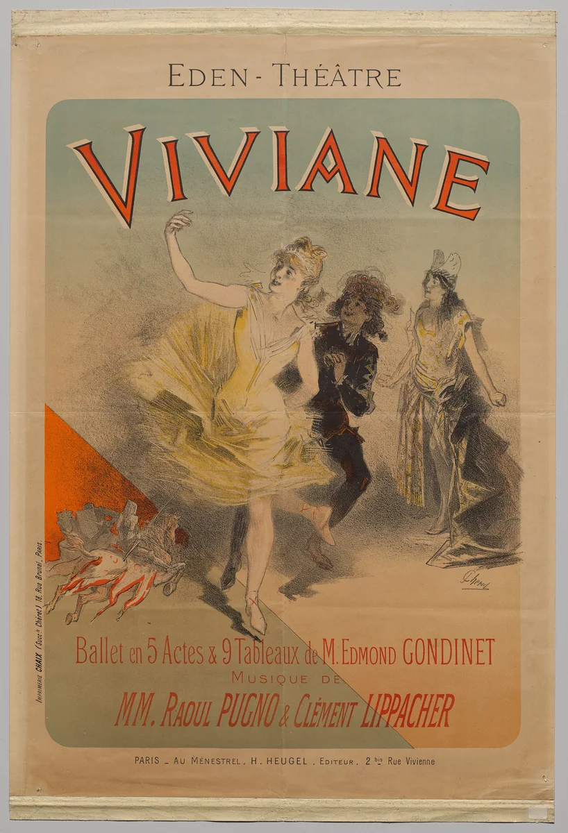 Viviane by Jules Chéret, print, 1886