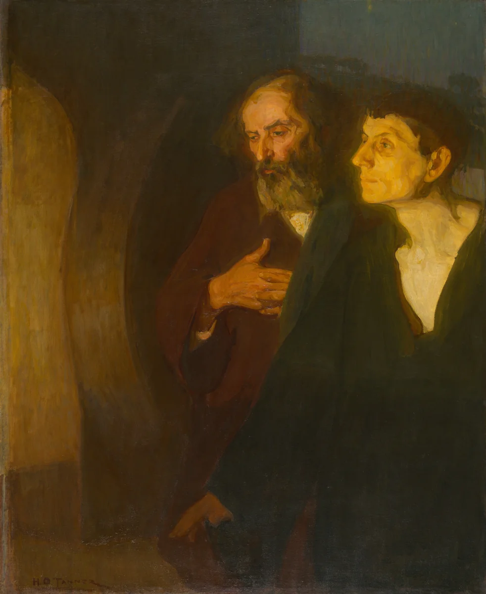 The Two Disciples at the Tomb by Henry Ossawa Tanner, painting, 1906