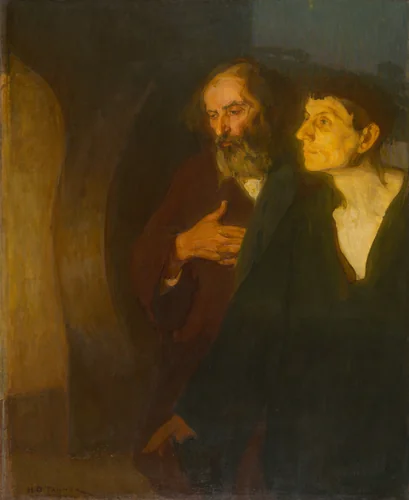 The Two Disciples at the Tomb by Henry Ossawa Tanner, painting, 1906