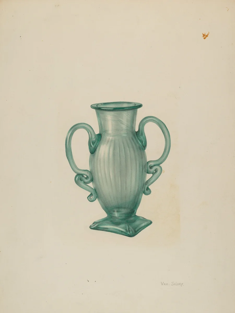 Vase by Van Silvay, index of american design, 1940