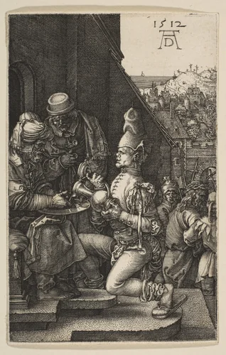 Pilate Washing His Hands, from "The Passion" by Albrecht Dürer, print, 1512