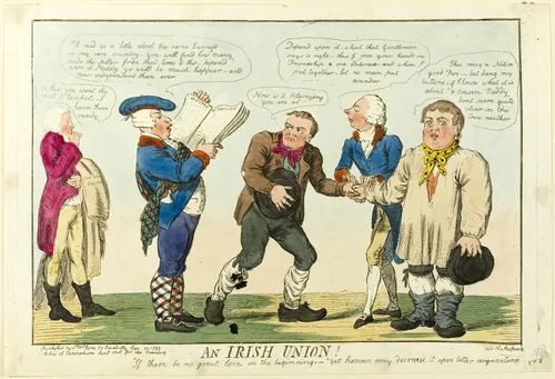 An Irish Union! by Isaac Cruikshank, print, 1799