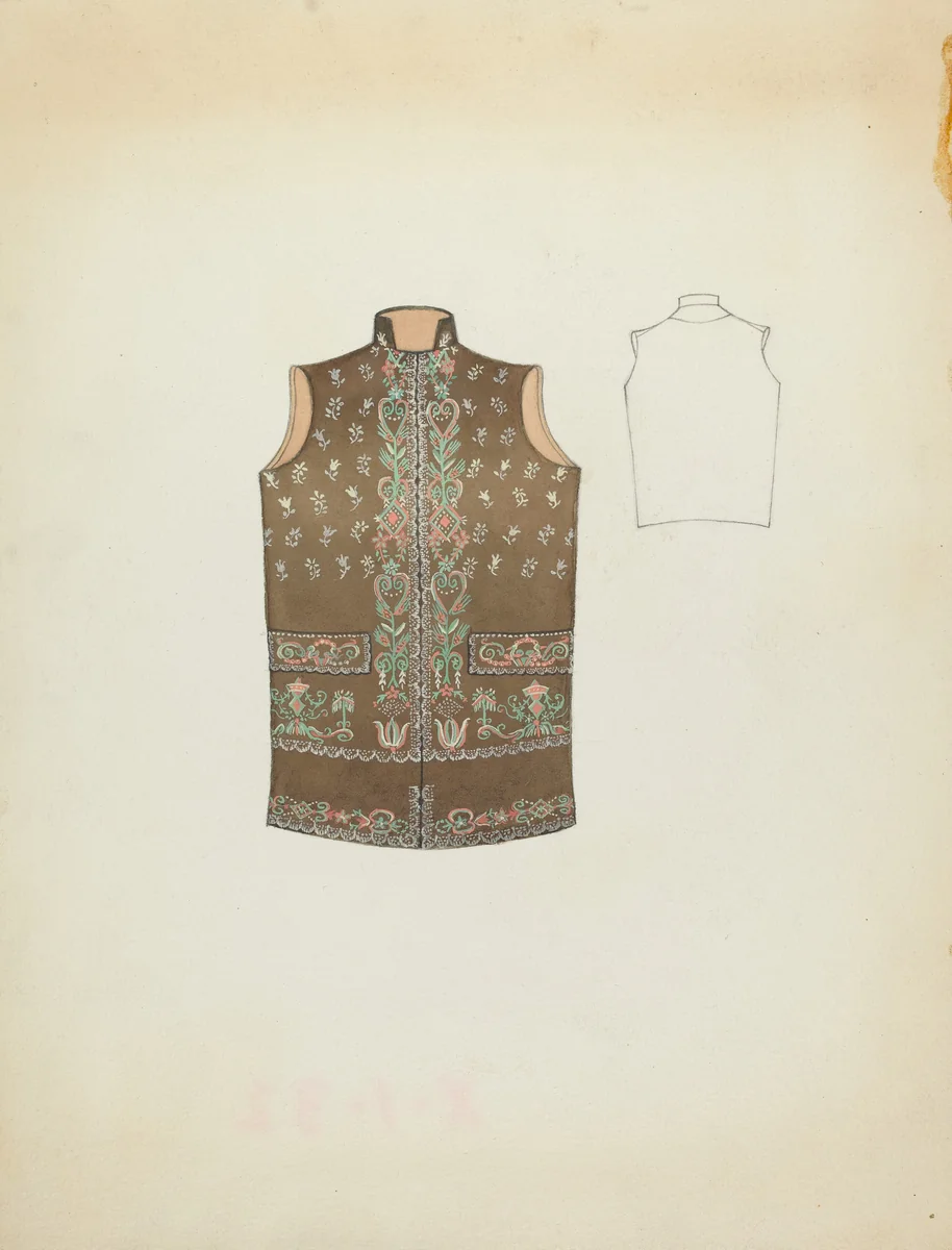 Sleeveless Jacket by American 20th Century, index of american design, 1935-1942
