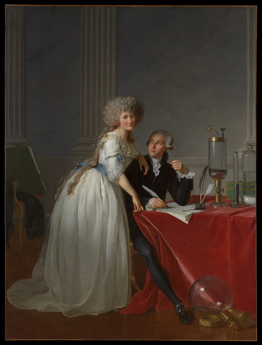 Antoine Laurent Lavoisier (1743–1794) and Marie Anne Lavoisier (Marie Anne Pierrette Paulze, 1758–1836) by Jacques-Louis David, painting, 1788