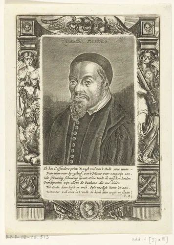 Portret van Georg Cassander by Hendrik Bary, print, 1663-1707