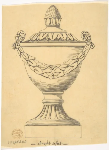 Classical Vase by anonymous, drawing, 1800-1900