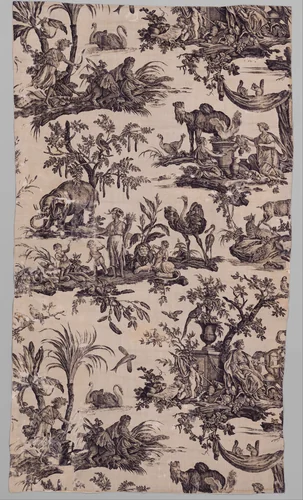 "Four Quarters of the Globe" by Jean Baptiste Huet, textile, 1783-1793