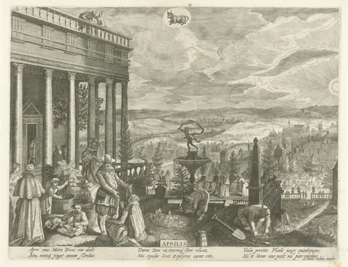April by Aegidius Sadeler, print, 1607