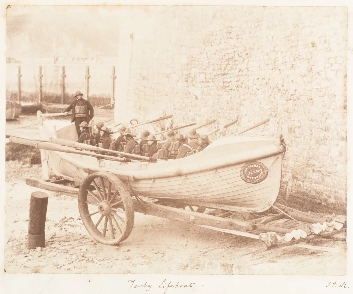 Tenby Lifeboat by John Dillwyn Llewelyn, photograph, 1853-1856