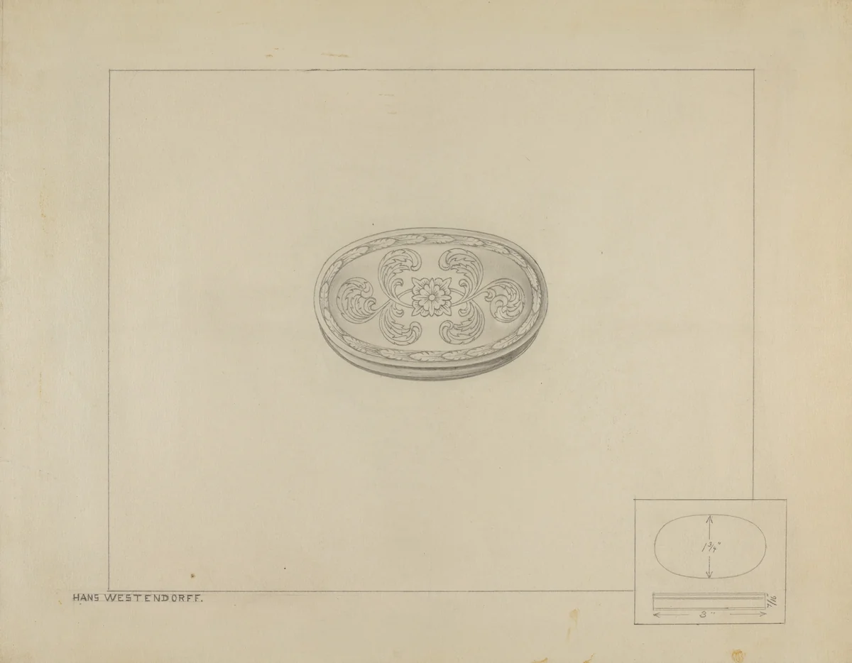 Silver Patch Box by Hans Westendorff, index of american design, 1936