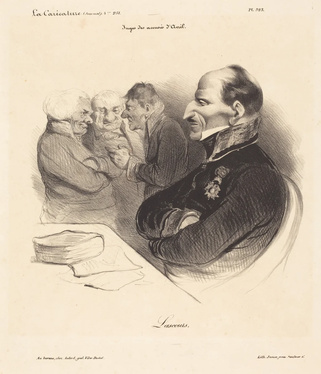 Baron de Lascours by Honoré Daumier, print, 1835