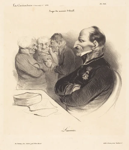 Baron de Lascours by Honoré Daumier, print, 1835
