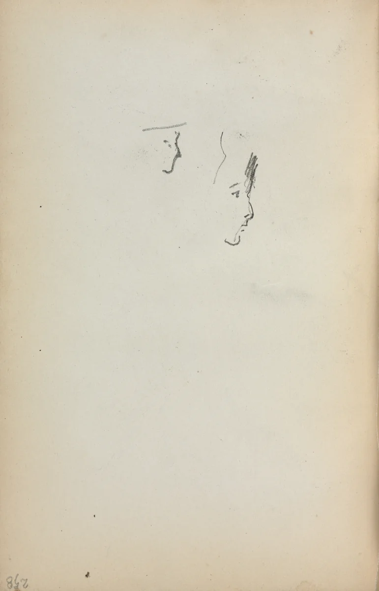 Italian Sketchbook: Two Profiles (page 258) by Maurice Prendergast, book, 1898-1899