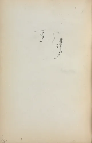 Italian Sketchbook: Two Profiles (page 258) by Maurice Prendergast, book, 1898-1899