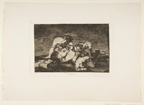 Plate10 from "The Disasters of War" (Los Desastres de la Guerra): Nor [do these] either (Tampoco) by Goya, print, 1810