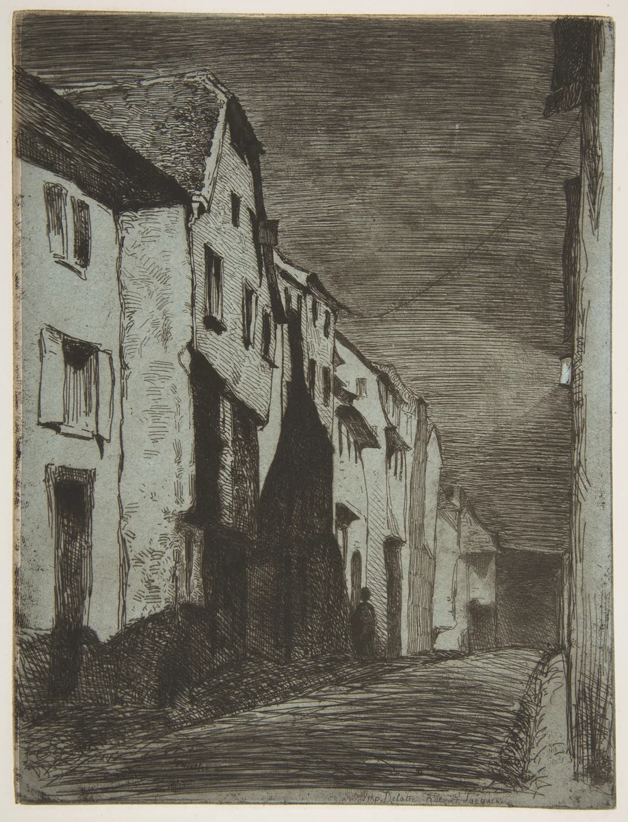 Street at Saverne by James McNeill Whistler, print, 1858
