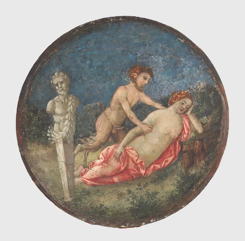 Jupiter and Antiope by Pinturicchio, painting, 1504-1514