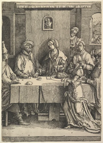 Salome with the Head of John the Baptist by Lucas van Leyden, print, 1514