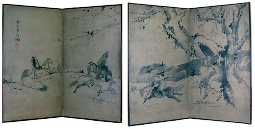 Wild Horses by Soga Shōhaku (曾我 蕭白), other, 1775-1800