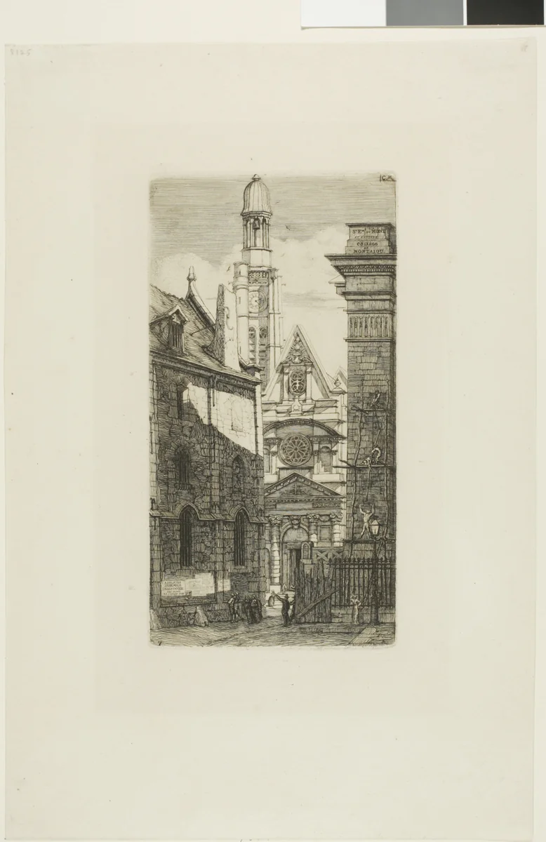 Church of St. Etienne du Mont, Paris by Charles Meryon, print, 1852