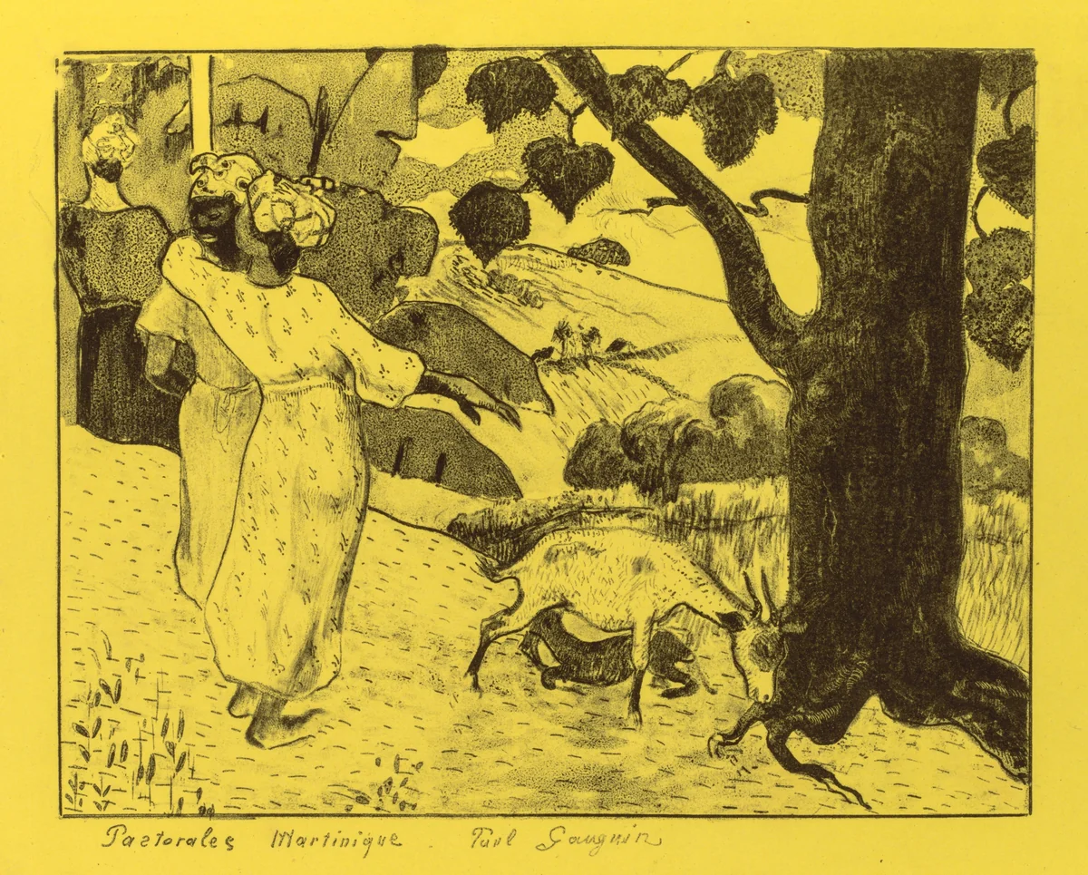 Volpini Suite: Martinique Pastoral (Pastorales Martinique) by Paul Gauguin, print, 1889