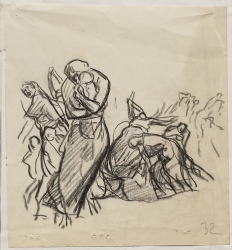 L'Incendie de Louvain by Auguste Louis Lepère, drawing, 1914