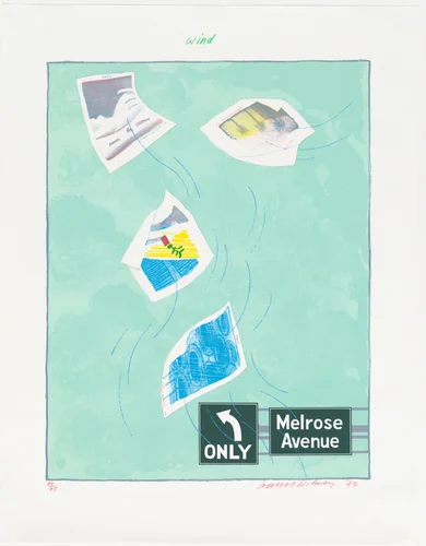 Wind by David Hockney
Daniel Freeman
Jeff Wasserman
Kenneth Tyler
Serge Lozingot
Ron Olds
Gemini G.E.L., print, 1973