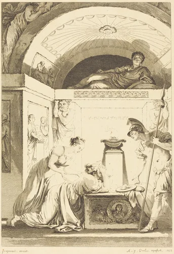 La matrone d'Ephese by Jean Louis Delignon, print, 1793