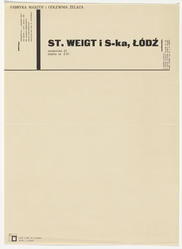 Fabryka maszyn i odlewnia żelaza (Machine factory and iron foundry) letterhead by a.r. group, design