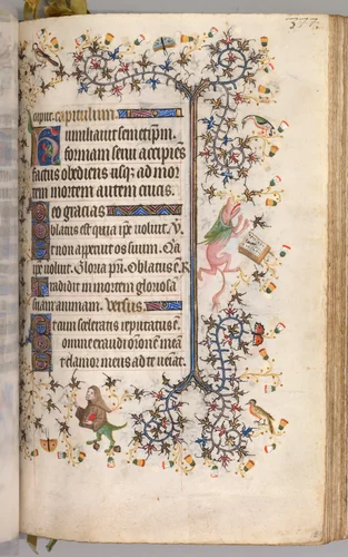 Hours of Charles the Noble, King of Navarre (1361-1425): fol. 184r, Text by Master of the Brussels Initials and Associates, book, 1400-1410