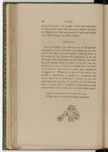 Tailpiece (page 90) from The Fables of Aesop by Thomas Bewick, illustrated book, 1818