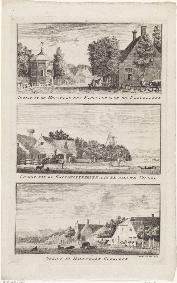 Drie gezichten rond Haarlem D by Hendrik Spilman, print, 1763